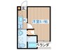 カンパーニ小田原 1Kの間取り