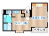 ヒルズ・デ・ポラリス 1DKの間取り