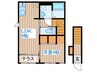 アインタウゼント３ 1LDKの間取り