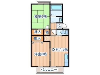 間取図 トゥインクルコート文化町7番館