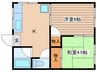 白梅荘 2Kの間取り