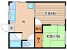 白梅荘 2Kの間取り
