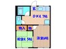 白梅荘 2DKの間取り