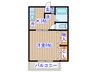 ＡＫハウス 1Kの間取り