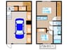 サクラガレージB 1LDKの間取り