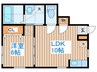 カーサフォレスタWest 1LDKの間取り