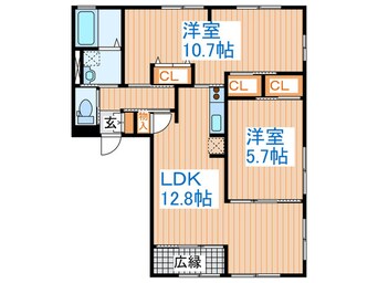 間取図 プライム米ヶ袋