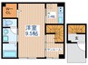 ポピー 1Kの間取り