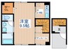 ポピー 1Kの間取り