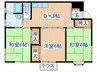 コーポ戸枝Ⅱ 3DKの間取り