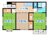 コーポ戸枝Ⅱ 3DKの間取り