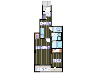 間取図 ラ・トゥール広瀬川Ⅱ