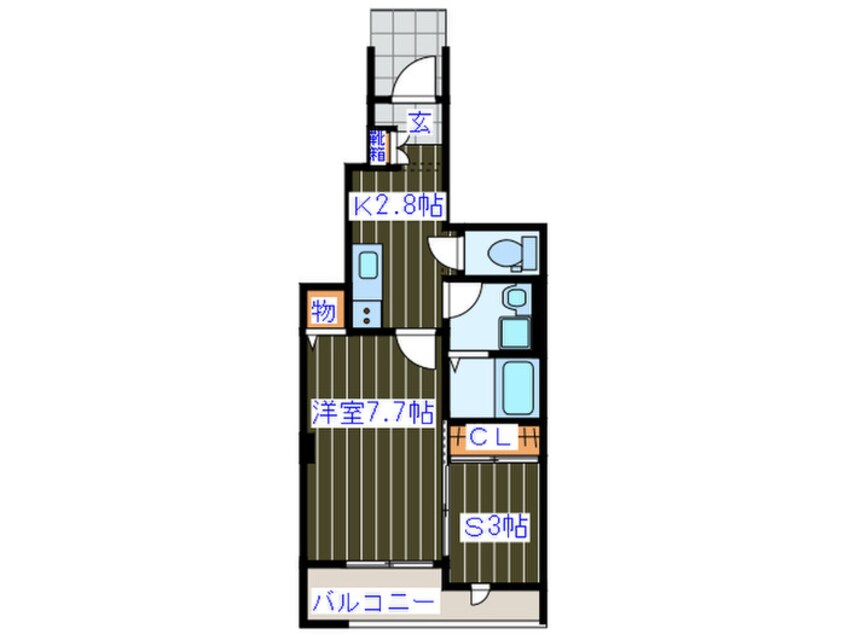 間取図 ラ・トゥール広瀬川Ⅱ