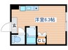 中倉ｺｰﾎﾟ 1Rの間取り