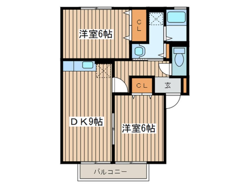 間取図 グリーンコート　C