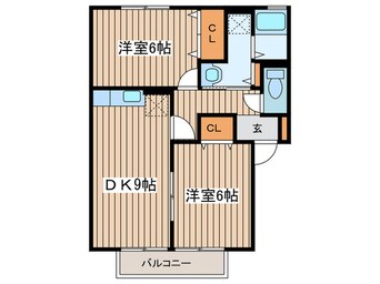 間取図 グリーンコート　C