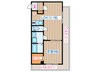 カスタリア榴ヶ岡 1LDKの間取り