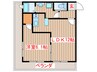 カスタリア榴ヶ岡 1LDKの間取り