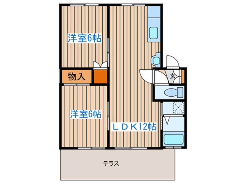 間取図 ﾒｰﾌﾟﾙＫＴ