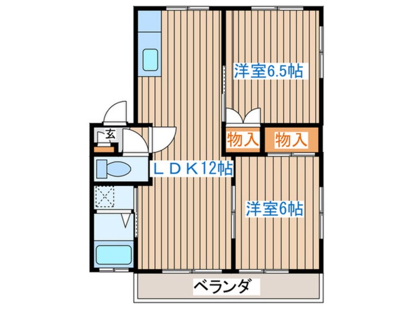 間取図 ﾒｰﾌﾟﾙＫＴ