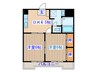 榴ヶ岡パ－クハイツ 2DKの間取り
