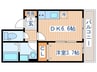 アバンティ宮町 1DKの間取り