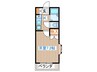 パ－クハイツ二軒茶屋 1Kの間取り