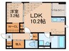 Horizon Hills 田子北 1LDKの間取り