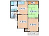 ＫＣハイツ２ 3DKの間取り
