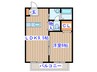 クレ－ル南小泉 1LDKの間取り