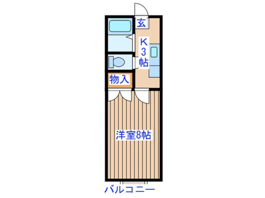 間取図 ﾎﾜｲﾄｷｬｯｽﾙ南小泉12番館