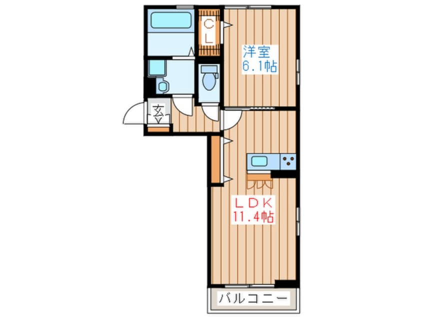 間取図 Ｌｅ・Ｐｏｎｔ　Ⅱ