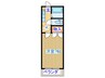 アーバンヒルズ文化町 1Kの間取り