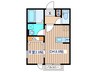 Swee′Pea卸町 1DKの間取り
