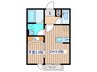 Swee′Pea卸町 1DKの間取り