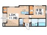 Horizon　Hills　利府 1LDKの間取り