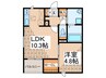 Horizon　Hills　利府 1LDKの間取り
