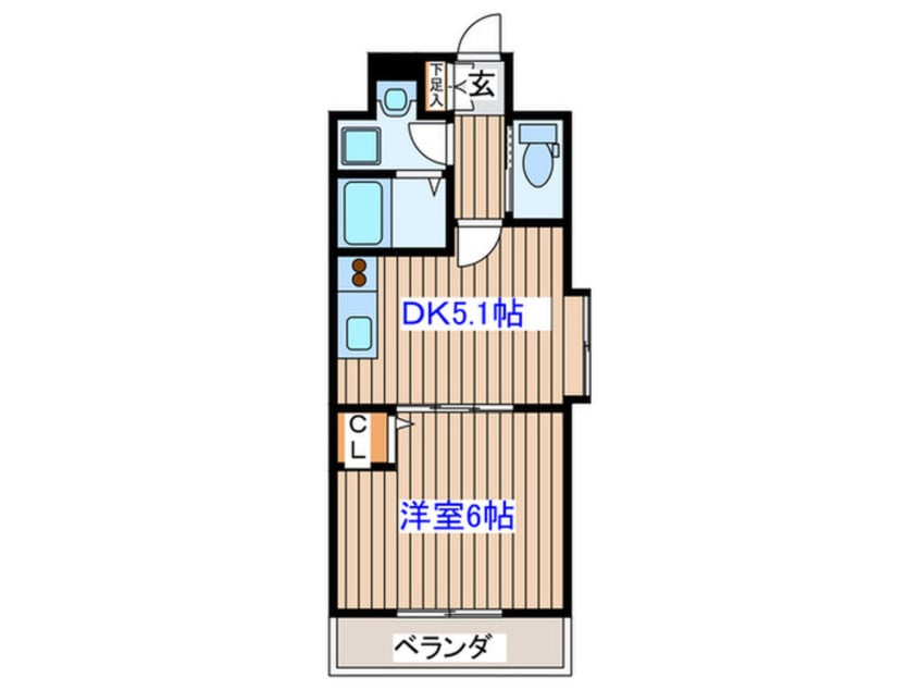 間取図 MFPRコート晩翠通り