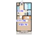 ノ－ブルカ－サ川平 1Kの間取り