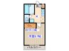 ノ－ブルカ－サ川平 1Kの間取り