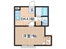 パル青山 1DKの間取り
