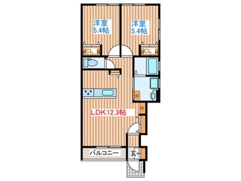間取図 仮）亘理町逢隈集合住宅