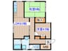 ファミ－ル小田原２ 2LDKの間取り