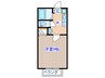 エクレール千代田町B 1Kの間取り