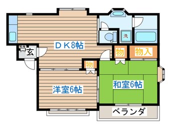 間取図 ハイツサンフラワ－Ｂ