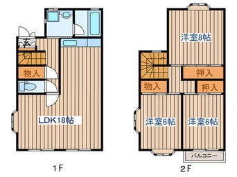 間取図 メゾネットタウン市名坂Ａ棟