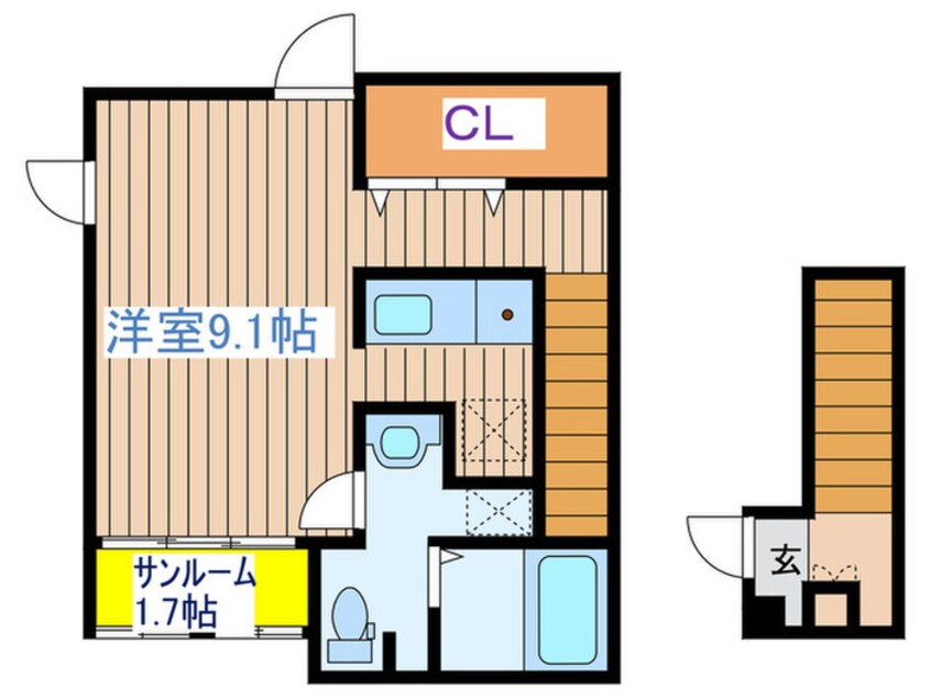 間取図 メゾンメルヴェーユⅠ