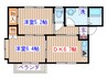 コーポ桜Ⅱ 2DKの間取り