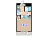 ラシ－ヌ木町通 1Kの間取り