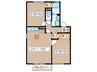 アルス明石台Ｈ 2LDKの間取り